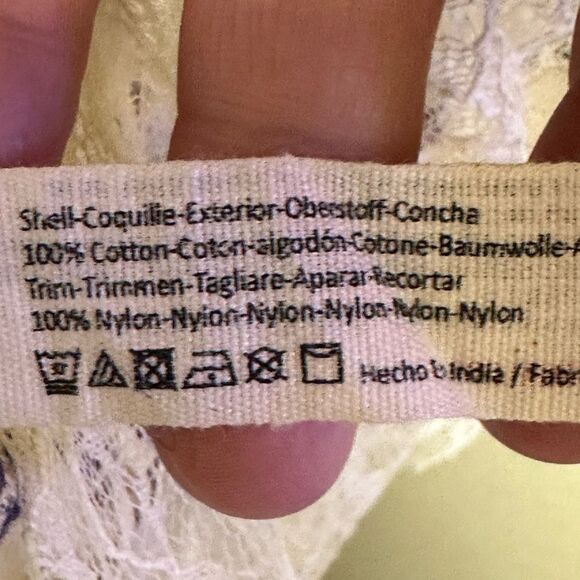 Free People Floral Lace Camisole - Cream and Purple - Picture 6 of 6